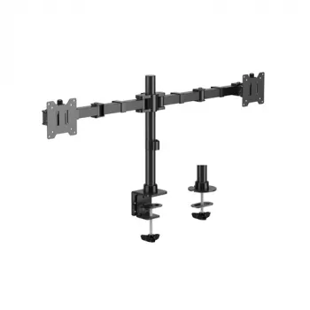 Equip Dvigubo Monitoriaus Stalo Laikiklis 17-35 inch 360° Sukimas 20kg Juodas