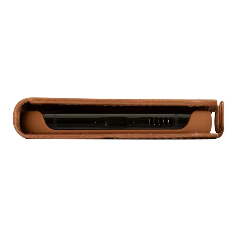 dbramante1928 Copenhagen Flip Case, skirta Samsung Galaxy A54 – natūralios odos dėklas, šviesiai ruda