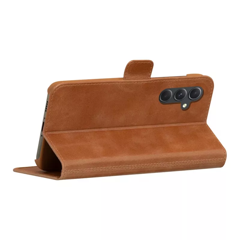 dbramante1928 Copenhagen Flip Case, skirta Samsung Galaxy A54 – natūralios odos dėklas, šviesiai ruda