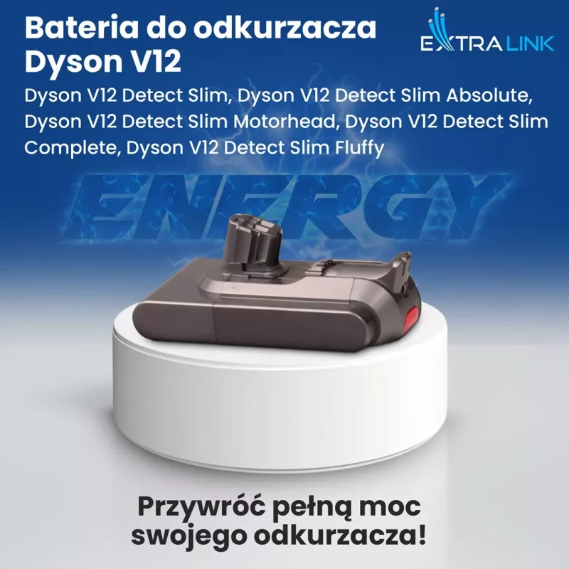 Extralink EX.94569 Pakeitimo Baterija Dyson V12 25.2V 2500mAh + Filtras