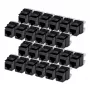 StarTech.com Cat6 Keystone Jack 24 vnt. rinkinys RJ45 Ethernet Kištukinė Jungtis UTP Cat6 Sieninis Lizdas 180 Laipsnių 110 Punch Down Juoda