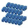 StarTech.com Cat6 Keystone Jack 24 vnt. pakuotė, RJ45 eterneto kištukinis lizdas, UTP Cat6 sieninės rozetės įdėklas, 180 laipsnių, beįrankis, mėlynas