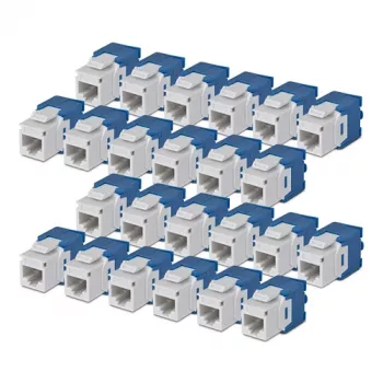 StarTech.com Cat6 Keystone Jack 24 rinkinys 180 laipsnių beįrankis RJ45 Ethernet Kištukinis lizdas, UTP, baltas