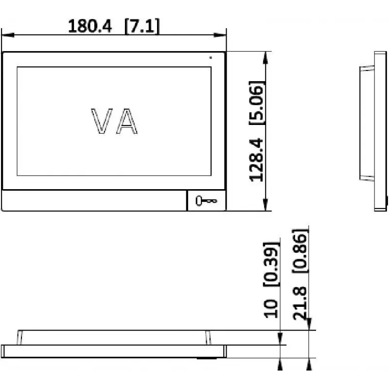 Hikvision DS-KH8381-TE1 IP vaizdo domofono vidaus monitorius su 7 colių liečiamu ekranu