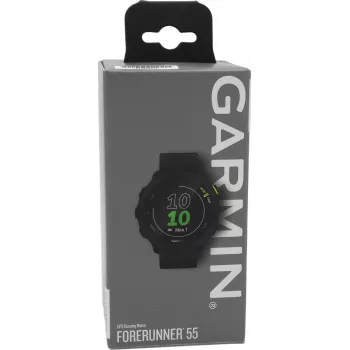 Garmin Forerunner 55 išmanusis laikrodis su silikoniniu dirželiu, 1.04 inch ekranas, juodas