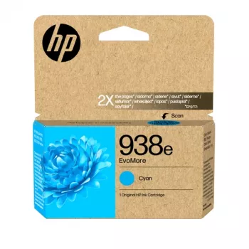 HP 938e EvoMore Original rašalo kasetė - Cyan - 20 ml - Standartinė išeiga - 1 vnt.