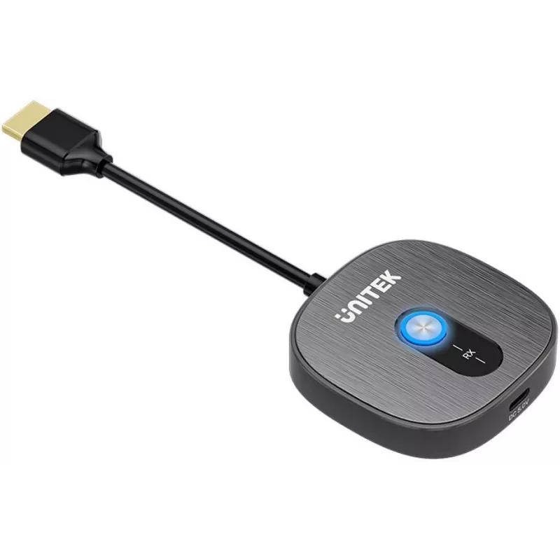 Unitek Papildomas belaidis HDMI imtuvas V1711A siųstuvui, juodas