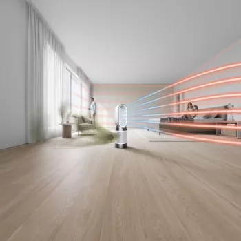 Dyson Purifier Hot+Cool HP1 Oro Valytuvas, Šildytuvas ir Ventiliatorius, 27 m², 61,4 dB, Balta/Auksinė