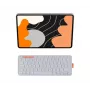 Logitech Flip Folio klaviatūrinis dėklas, skirtas Apple 13 colių iPad Air (M2, M3) – šviesiai pilka, QWERTZ vokiškas išdėstymas