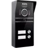Eura VDP-80C5 Dviejų šeimų vaizdo domofonų sistema, juoda, 2x 7 inch LCD, FHD, 2 įėjimai, 1080p kamera, RFID skaitytuvas, montavimas ant paviršiaus