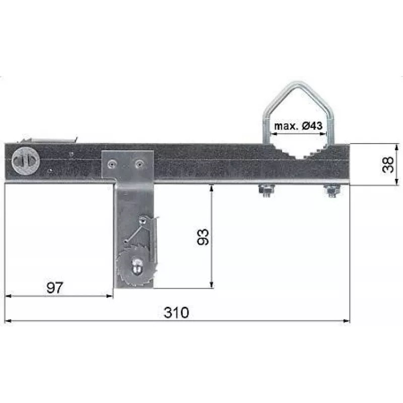 RED EAGLE Dūmtraukio spaustuvas OK-43T13 + Plieninė juosta