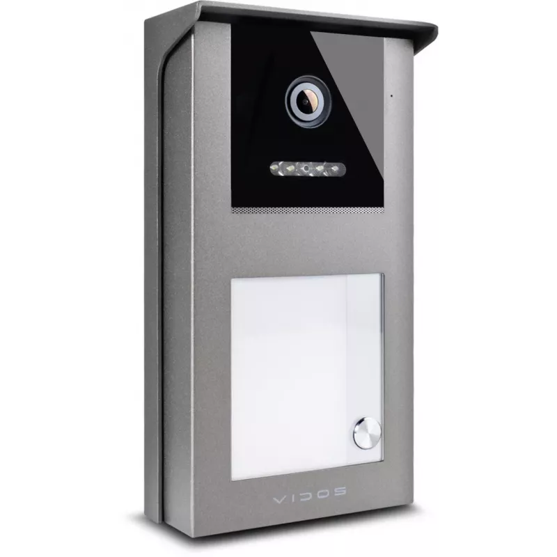 VIDOS IPX S101-1 lauko skydelis su RFID skaitytuvu, 2MP kamera, PoE, juodas