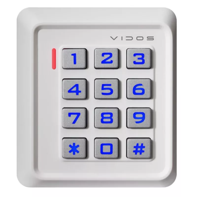 VIDOS ZS40W PIN kodo ir RFID kortelių prieigos kontrolės skaitytuvas, IP68, cinko lydinys, 2000 vartotojų