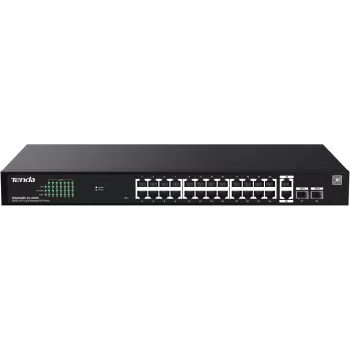 Tenda TEG2228P-24-410W valdomas PoE+ komutatorius, 26x Gigabit Ethernet + 2x SFP, 410W