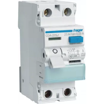 HAGER CDA225J RCCB 25A 30mA Tipas A 6kA