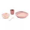 Beaba Baby Meal Set Pink Silicone