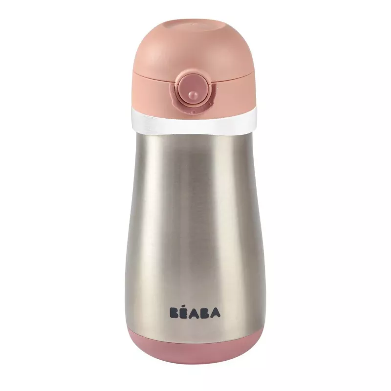 Beaba 350ml Nerūdijančio Plieno Buteliukas Rožinis