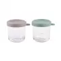BEABA stiklainių rinkinys su dangteliais 2 x 250 ml Sage Green/Gazelle