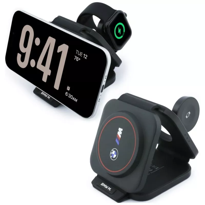 BMW M 3-in-1 Qi2 Wireless Charging Station 15W Red