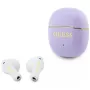 GUESS Glossy Gold Line Classic TWS Earbuds - Violetiniai