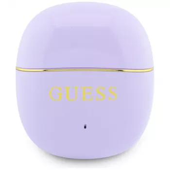 GUESS Glossy Gold Line Classic TWS Earbuds - Violetiniai