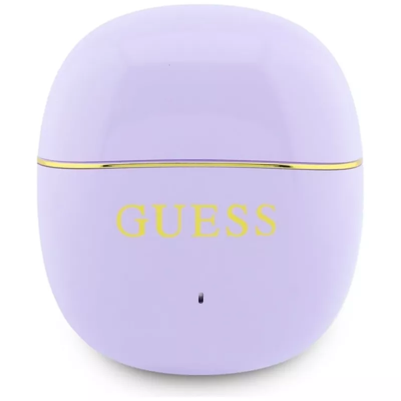 GUESS Glossy Gold Line Classic TWS Earbuds - Violetiniai