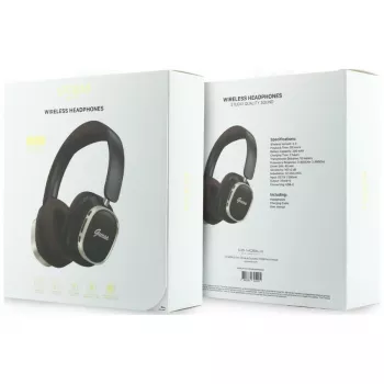 Guess Bluetooth Over-Ear Headphones ENC Rectangle Metal Script Brown