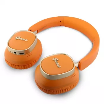 Guess Bluetooth On-Ear Ausinės „Rectangle Metal Script“ Oranžinės