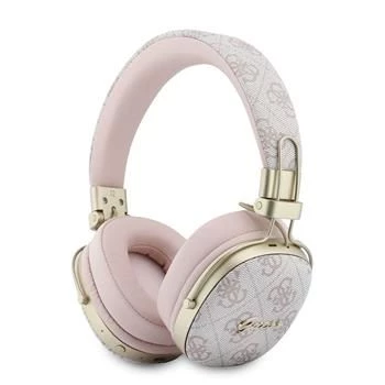 Guess Over-Ear Bluetooth ausinės su ENC, Metal 4G Script Logo, juodos