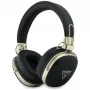 Guess „Over-Ear“ belaidės Bluetooth ausinės su ENC, metalinis trikampis logotipas, juodos