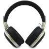 Guess „Over-Ear“ belaidės Bluetooth ausinės su ENC, metalinis trikampis logotipas, juodos