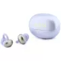 GUESS Open-Ear Wireless Headphones Metallic Finish Electroplated Parts Classic Logo Purple