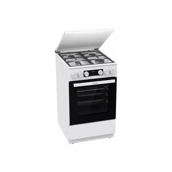 Gorenje GK5C42WF-B Laisvai pastatoma dujinė-elektrinė viryklė, balta, 50 cm, 70 l