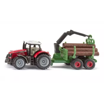 SIKU Blister Massey Ferguson su miškų ūkio priekaba