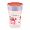 NUK Magic Cup 230 ml raudonas 360° gėrimo kraštelio treniruočių puodelis kūdikiams nuo 8 mėn., nesandarus, be BPA, tinkamas plauti indaplovėje