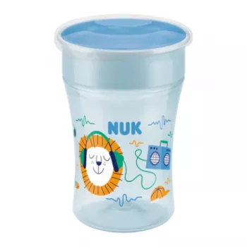 NUK Magic Cup 230ml mokomasis puodelis mėlynas su 360° gėrimo krašteliu