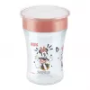 NUK Disney Mickey Mouse Magic Cup 230ml Raudonas Mokomasis Puodelis su 360° Gėrimo Krašteliu