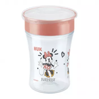NUK Disney Mickey Mouse Magic Cup 230ml Raudonas Mokomasis Puodelis su 360° Gėrimo Krašteliu