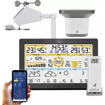 TFA TFA.me 35.8106.01 ID-05 WLAN belaidė orų stotelė juoda