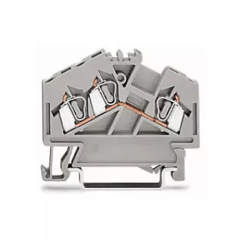 WAGO 280-641 Praeinanti gnybtų jungtis, 2 laidininkai, 2,5 mm², pilka