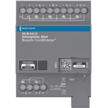 ABB BJ šildymo pavara 6 kanalų 230V HA-M-0.6.12REG BJE Busch-free@home sistemoms
