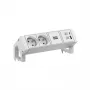 Bachmann DESK2 ALU WHITE 2xUTE 1xUSB A/C 22W 0.2m GST18