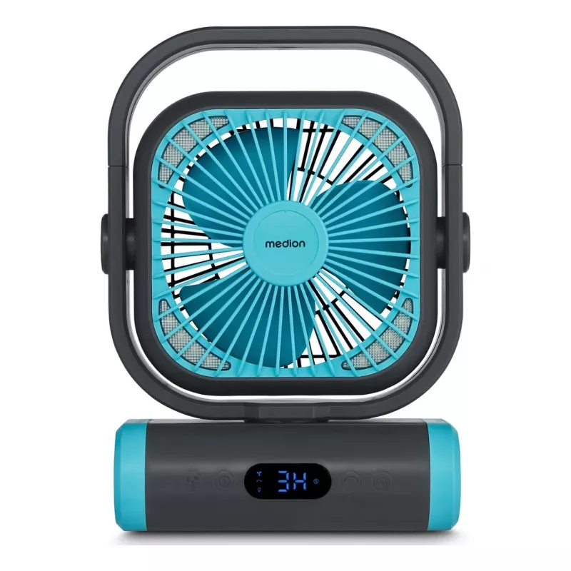 MEDION LIFE Camping Fan E10 TF (MD 12065) Pilka/Mėlyna