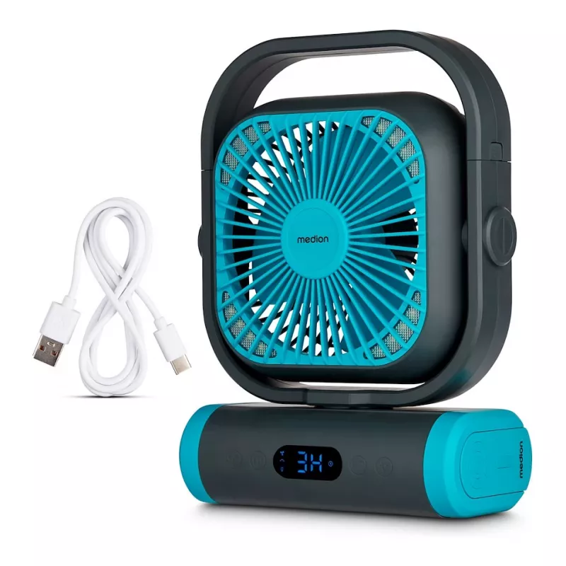 MEDION LIFE Camping Fan E10 TF (MD 12065) Pilka/Mėlyna