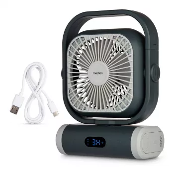 MEDION LIFE Camping Fan E10 TF (MD 12065) Pilka/Balta