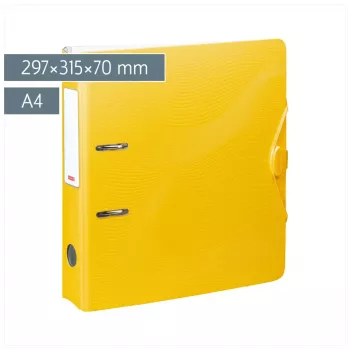 BRUNNEN WAVE Segtuvas su svirtimi A4 7 cm Geltonas Polipropilenas