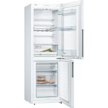 Bosch KGV33VWEA Laisvai pastatomas šaldytuvas su šaldikliu, 288 L, baltas, energijos klasė E