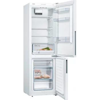 Bosch KGV362WEAS Šaldytuvas-Šaldiklis, Baltas, 308 L Bendrasis Naudingas Tūris, Energijos Klasė E