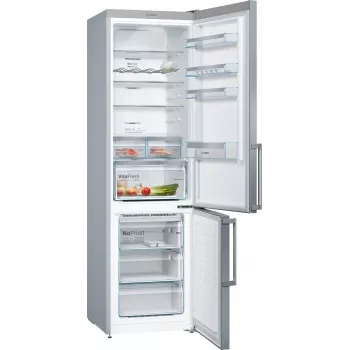 Bosch KGN397LEQ Laisvai pastatomas šaldytuvas-šaldiklis su NoFrost, VitaFresh, 363L, Inox-look, Energijos klasė E