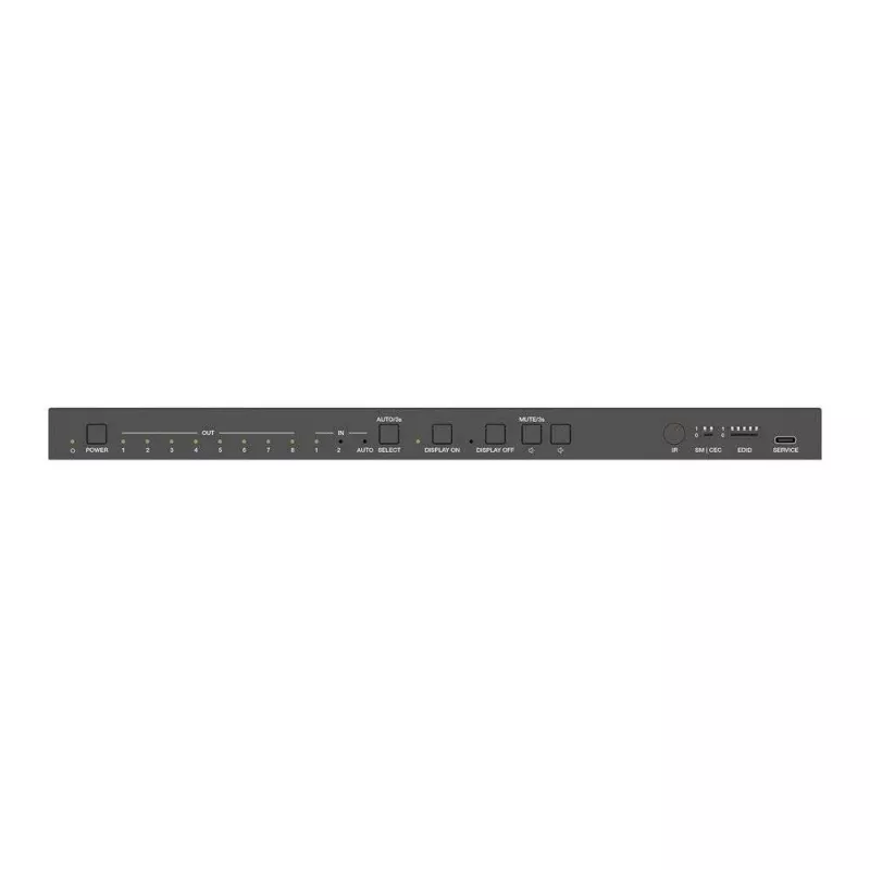 PureLink 2x8 HDMI 2.1 Skirstytuvas - 48Gbps su Skaleriu ir Garso Išskyrimu
